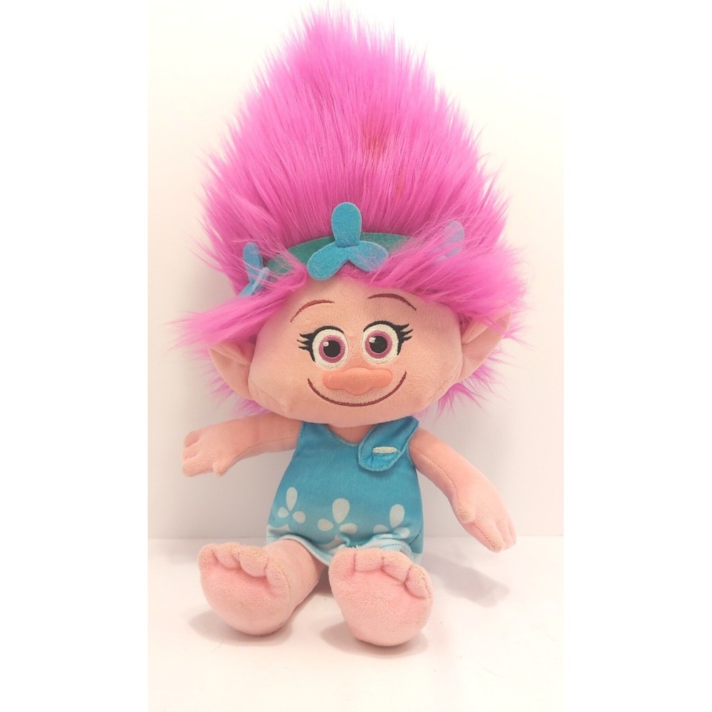 DREAM WORKS POPPY Trolls Doll Large 16" Plush Pink 2016